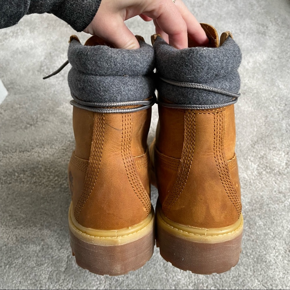 Timberland 6” Waterproof Lug Sole Nubuck Leather Lace Up Boots Size 7.5 A4640 - Picture 4 of 8